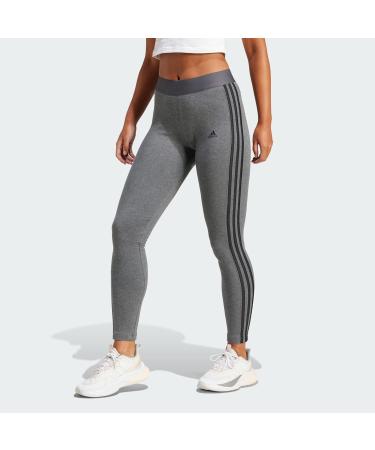 Buy adidas Loungewear Essentials 3-Stripes Leggings S - Dark Grey Heather/Black | International Shipping Available - Buy Online on GoSupps.com