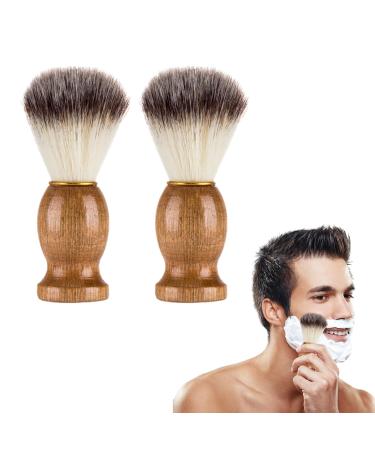 2 pieces of shaving brush roof hair shaving brush shaving brushes Roof hair Premium shaving brushes roof hair travel hair rice brush shaving brush vegan with wooden handle wet rasur with razor planer