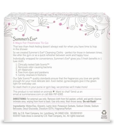 Summer's Eve Cleansing Cloths Island Splash 16 Count - Pack of 3 | Gentle Feminine Hygiene - Buy Online on GoSupps.com