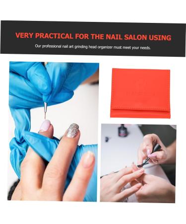 POPETPOP 1pc Grinding Diamond Storage Bag Nail Bit Storage Bag Drill Bits Holder Nail Tech Accessories Bit Holder Nail Manicure Kit Manicure Organizing Bag High Capacity Storage Rack Skin 23.5x9.5cm Orange - Buy Online on GoSupps.com