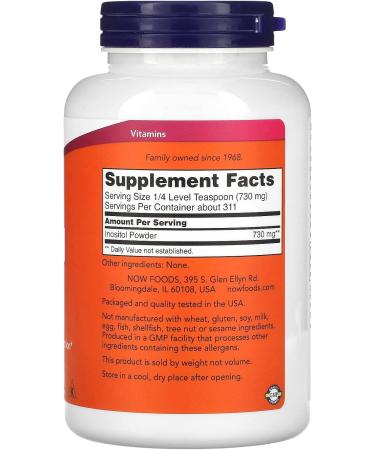 Now Inositol Powder 227g 227 g (Pack of 1) - Buy Online on GoSupps.com