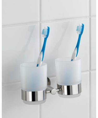 Buy WENKO Duo Bosio Stainless Steel Toothbrush Cup Holder Elegant & Durable | International Shipping Available - Buy Online on GoSupps.com