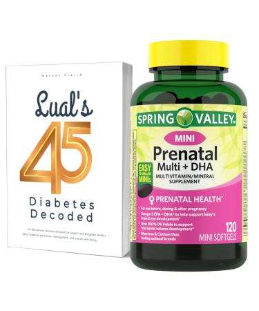 LUAL Spring Valley Mini Prenatal Vitamins for Women Softgels Bundle 45 Diabetes Decoded. Mini Prenatal Vitamins for Women 120 Soft Gels
