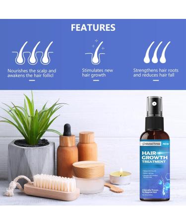 Hair Growth Spray Thicker and Longer Hair Regrowth Serum 2- Month Supply Suitable for Men and Women 60mL - Buy Online on GoSupps.com