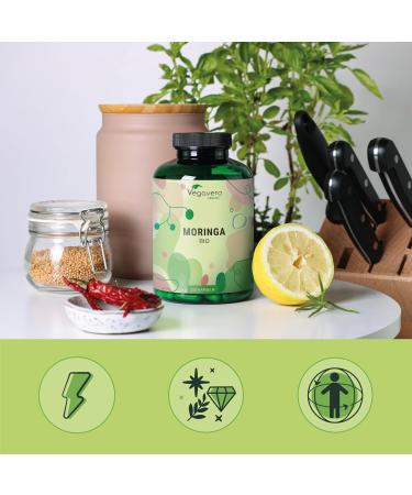 ORGANIC Moringa 1800 mg | 270 Vegan Capsules | SUPERFOOD: Multivitamins and Natural Minerals | Antioxidant + Energy | NO ADDITIVES | Vegavero  - Buy Online on GoSupps.com