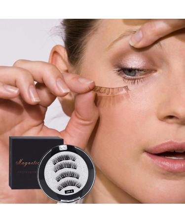 Besreey Magnetic False Eyelashes False Eyelashes No Glue Magnetic Eyelashes | Reusable Soft Fake Lashes Comes in Magnetic Box Easy to Apply Long-Lasting Ks02-4 - Buy Online on GoSupps.com