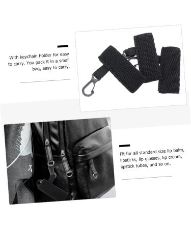  Mikinona Mikinona 3 piece lip balm case wrist lanyard key ring chapstick holder clip on chapstick keychain lip balm keychain hanging handbag - Buy Online on GoSupps.com