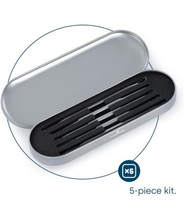 LIVIVO 5pc Blackhead Remover Kit Safe and Effective for Extracting Blackheads Whiteheads Comedones Acne Pimples Spots Milia and Blemishes for Perfect Clear and Smooth Skin Complexion - Buy Online on GoSupps.com
