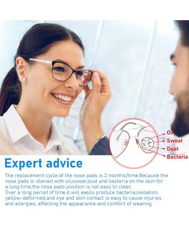 Bewudy Glasses Repair Set - 25 Pairs Silicone Anti-Slip Nose Pads Self-Adhesive Screws & Cleaning Cloth - Perfect for International Shipping - Buy Online on GoSupps.com