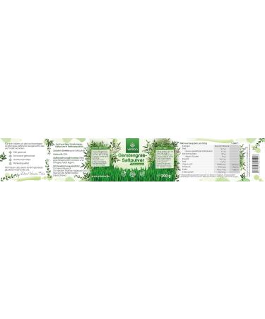 Vimion Pure Barley Grass Juice Powder - Premium Raw Vegan Superfood (200g) Rich in Iron Folic Acid Vitamin K & Chlorophyll - Buy Online on GoSupps.com
