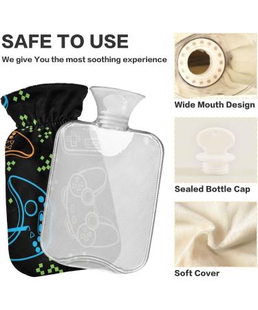 Hot Water Bottles with Cover - Joysticks Video Game Design for Pain Relief & Warmth | 2 Liter - Buy Online on GoSupps.com