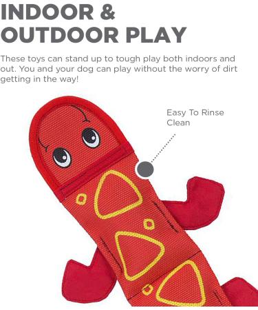 Kyjen 30011 Outward Hound Fire Biterz Dog Toy | Robust Material Real Fire Hose 3 Squeakers Size L Red - International Shipping Available - Buy Online on GoSupps.com