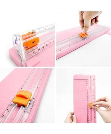 Paper Cutter A5 Paper Trimmer Titanium Scrapbooking Tool with 1pcs Replacement Cutting Blade for Scrapbooking  Picture Cutting  Label Design  Photos Comes with a Replacement Cutting Blade Blade Pink - Buy Online on GoSupps.com