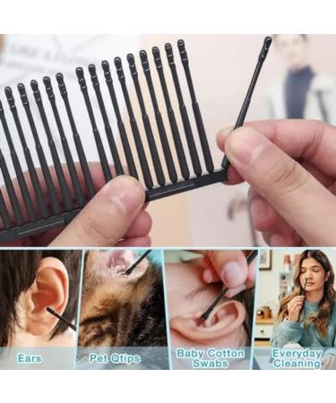 120Pcs Disposable Adhesive Ear Digging Stick for Children's Safety Ear Cleaner for Adult Spiral Ear wax removal Ear Scoop Earwax Remover Tool with Dust cover packaging - Buy Online on GoSupps.com