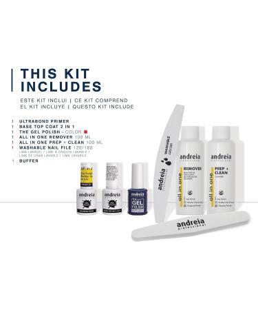 Andreia Professional Gel Nail Kit - PRO Kit with Ultrabond Nail Primer, Gel Base & Top Coat - Complete DIY Nail Art Set - Buy Online on GoSupps.com