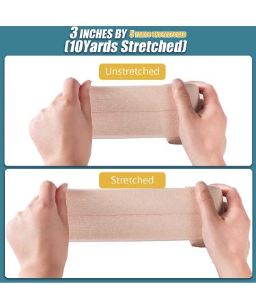 4 Rolls Self Adhesive Elastic Bandage Wrap for Sports Injuries - 5 Yard (3 Inch Width) - Ideal for Ankle, Knee, Wrist Sprains - Flexible & Stretchy Tape for Pets - Buy Online on GoSupps.com