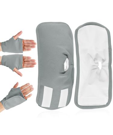 2 pieces of castor oil packs for hands reusable hand-andczinus oil wraps adjustable castor oil pads prevent (gray)