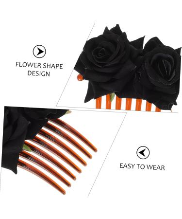 Beavorty 5 Sets Rose Hair Clip Hair Pins for Buns Bridal Wedding Black Rose Flower Hair Comb Rose Hair Comb Womens Barrettes for Hair Red Tiara Rose Hairpin Silk Cloth Miss Roses Safflower - Buy Online on GoSupps.com