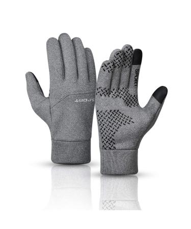 Lorpect Winter Gloves Men Women Touch Screen Glove Cold Weather Warm Gloves Workout Gloves Running Cycling Training X-Large Grey