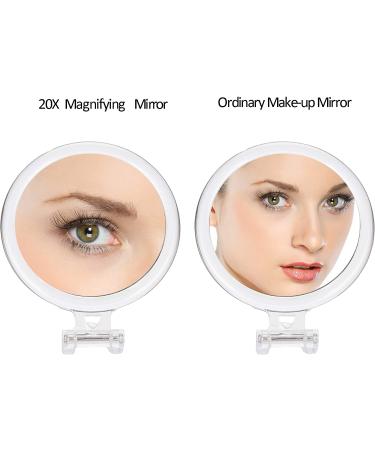 5-Inch 20X Magnifying Mirror | Two-Sided Makeup Mirror with 20X/1X Magnification | Folding Mirror for Makeup, Tweezing, Blackhead & Blemish Removal - Buy Online on GoSupps.com