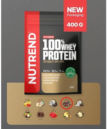 Nutrend 100 Whey Protein Chocolate + Cocoa 400g