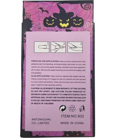 12 Halloween Themed Fake Nails with Glue (HN3) - Buy Online on GoSupps.com