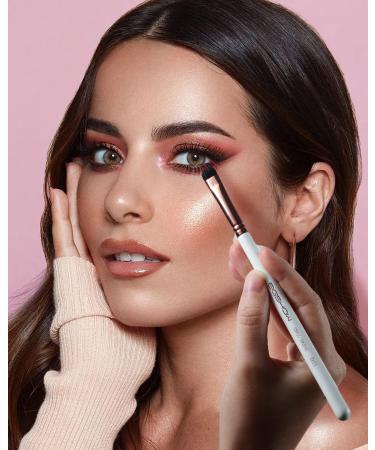 Small Smudge Brush - Professional Eyeshadow Brush for Smudging & Blending | Premium Synthetic Bristles - Ivory E832H - Buy Online on GoSupps.com