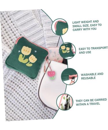 Bestonzon 2 PCS Napkin Storage Bag & Maxi Pad Organizer for Women - Cute Handbag Inserts 15.5x15.5cm - Buy Online on GoSupps.com