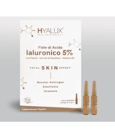 Pure Hyaluronic Acid Serum intensely moisturizing, anti-wrinkle, reduction of wrinkles and fine lines, eye and lip contour. With Passionflower, Peptides and Vitamin B3