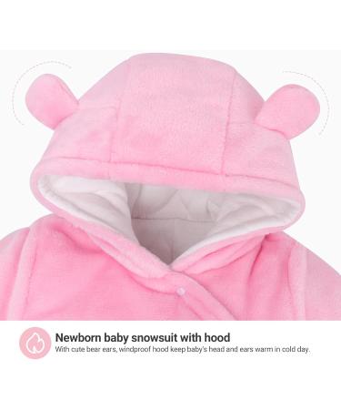 Baby Hooded Flannel Winter Romper | Boys Girls Snowsuit Jumpsuit 9-12 Months - Buy Online on GoSupps.com
