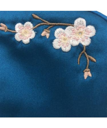 ROSEWARD 100% 19 Momme Pure Mulberry Silk Sleep Mask - Peacock Blue - Buy Online on GoSupps.com