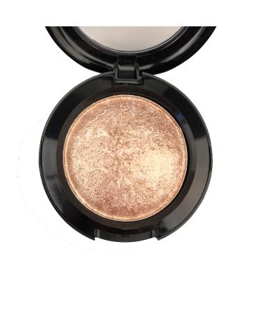 Mallofusa Single Shade Baked Eye Shadow Palette Glitter Powder in Shimmer 15 Metallic Colors Optional (Golden)