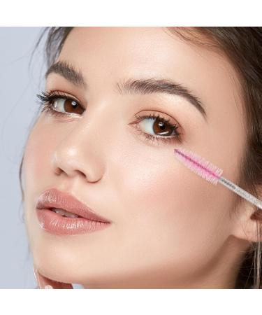 50 Disposable Pink Lash Brushes & Eyebrow Spoolers - Crystal Mascara Wands for Beauty Salon & Home Use - Buy Online on GoSupps.com
