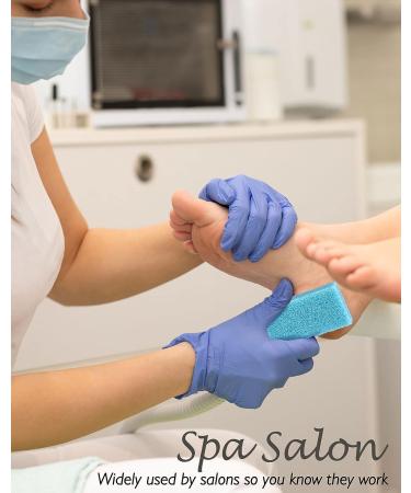Maryton Disposable Foot Scrubber Pumice Pads - 40Pcs Blue Medium Coarse Pedicure Stone for Dead Skin Callus Removal - Buy Online on GoSupps.com