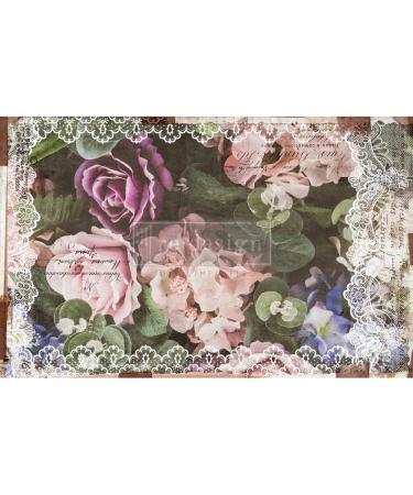 Prima Re-Design Decoupage Decor Tissue Paper 19"x30"-Dark Lace Floral-Redtp-50179 Redesign Dcor Saint Patrick'S Day,Easter Day,Decorations,Saint Patrick'S Day Gift St Patricks Day Decorations - Buy Online on GoSupps.com