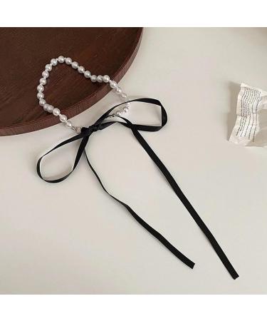 Vsilay Punk Black Velvet Ribbon Choker Necklace with Simulated Pearl Charm - Gothic Jewelry Gift for Festivals - Buy Online on GoSupps.com