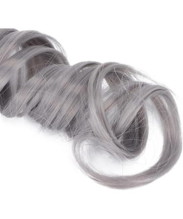 Hair Extension Synthetic Colorful Clip In Hairpiece Curling Wig for Party for Prom for Girls White tea ash - Buy Online on GoSupps.com