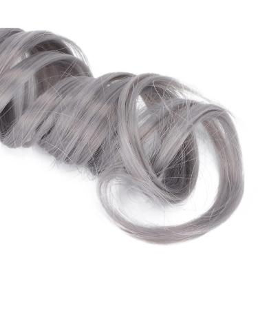 Colorful Curly Clip-In Hair Extensions | 5-Piece Party Highlights for Kids & Women - White Tea Gray - Buy Online on GoSupps.com