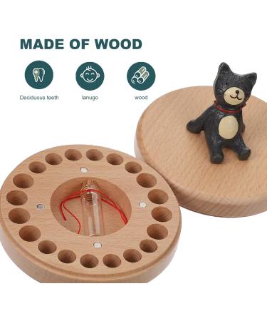 Amosfun Wooden Baby Tooth Fairy Box - Cat Pattern Tooth Saver Storage for Kids Keepsake Memories - Buy Online on GoSupps.com