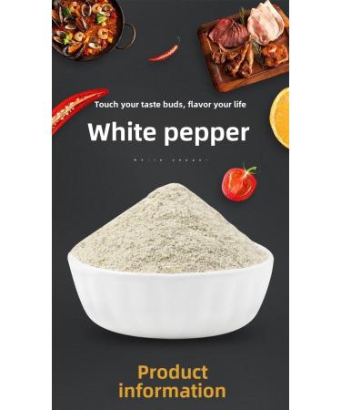 Zercumm White pepper powder 35g * 2 barbecue cooking soup household spices nonGMO white pepper powder no additives - Buy Online on GoSupps.com