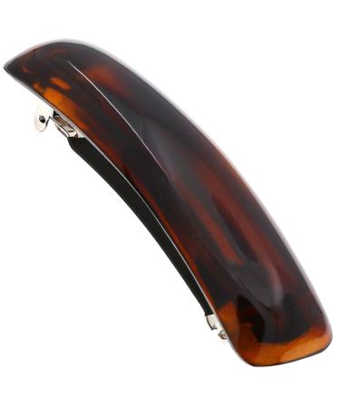 Camila Paris CP3018 French Hair Barrette Clip for Girls  Tortoise Shell  Rubberized Metal Clasp Strong Hold Grip Hair Clips for Women  No Slip Durable Styling Girls Hair Accessories  Made in France 3 Inch (Pack of 1) Tor...