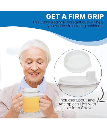 FakeFace Return-Safe Beak Cup for Seniors | 2-Handle Drinking Aid for Patients & Disabled | Safe Lid Design - Ideal for Convalescence & Pregnancy - Buy Online on GoSupps.com