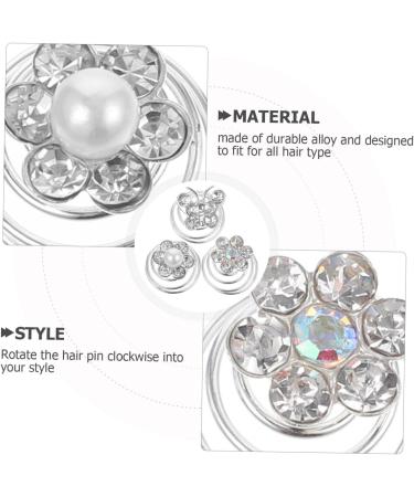 Beaupretty 36 1 Rhinestone Hair Clips Flower Hair Accessories Pink Decor Bridal Hair Bedazzler Hair Jewelry for Women Braids Wedding Hair Accessories Spiral Hair Clips Pins Rhinestones Miss - Buy Online on GoSupps.com