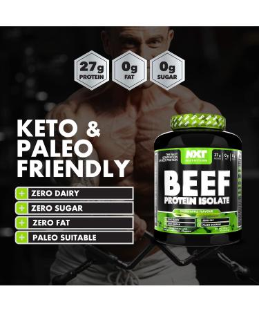 NXT Nutrition Beef Protein Isolate Powder 1.8kg (Apple) - High Natural Amino Acids, Paleo Keto Friendly, Dairy & Gluten Free - Buy Online on GoSupps.com