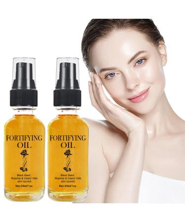 Huile De Lin Pour Visage Huile De Ricin De Lin Huile De Graine Noire S rum Pour Le Visage L'huile De Rose Musqu e Huile Hydratante Et Nourrissante/Huile Corporelle Quotidienne(2PACK)