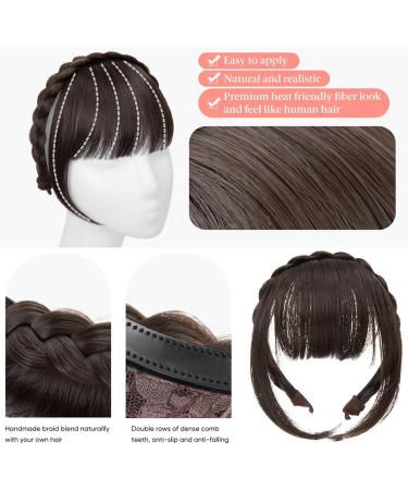 Fake Bangs Synthetic Headband Bangs Extension Fake Hair Blunt Fringe With Long Sides for Women Natural Flase Black Brown Blonde Bang Bangs Hair Clip Extensions(27B-613) - Buy Online on GoSupps.com