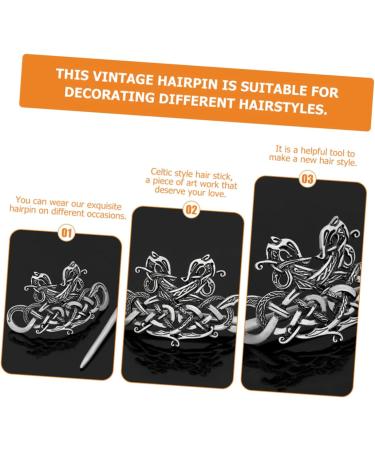 minkissy Viking Knot Hairpin Vintage Hair Chopsticks Metal Hair Clips for Women Antique Style Hair Stick Vintage Hair Clasp Hair Slide Hairpins Bobby Clockwork Modeling Bride Alloy - Buy Online on GoSupps.com