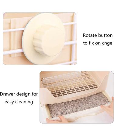 Large Rabbit Litter Box Toilet Bunny Potty Trainer with Drawer & 100pcs Disposable Pet Toilet Films Pet Pan for Guinea Pigs Rabbits Hamster Small Animals - Buy Online on GoSupps.com