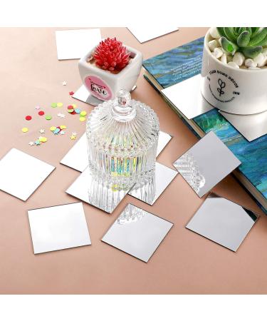 50-Piece Mini Square Mirror Adhesive Tiles for Crafts & DIY Projects - 1x1 Inch Small Craft Mirrors for Home Decor - Buy Online on GoSupps.com