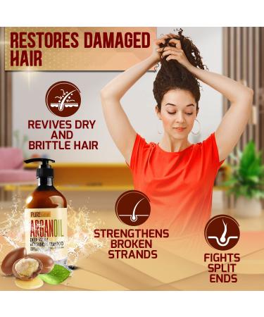 Moroccan Argan Oil Shampoo - Sulfate & Paraben Free Treatment for All Hair Types - Hydrating & Nourishing Formula for Women and Men - Buy Online on GoSupps.com